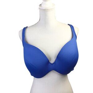 Cacique Smooth Balconette Bra Royal Blue Underwire 44DDD 1080879 Lightly Lined